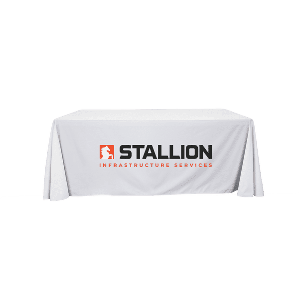 8' Premium Draped Standard Table Cover (Full Color Dye Sublimation)