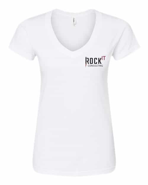Tultex Women's Slim Fit Fine Jersey V-Neck T-Shirt 214