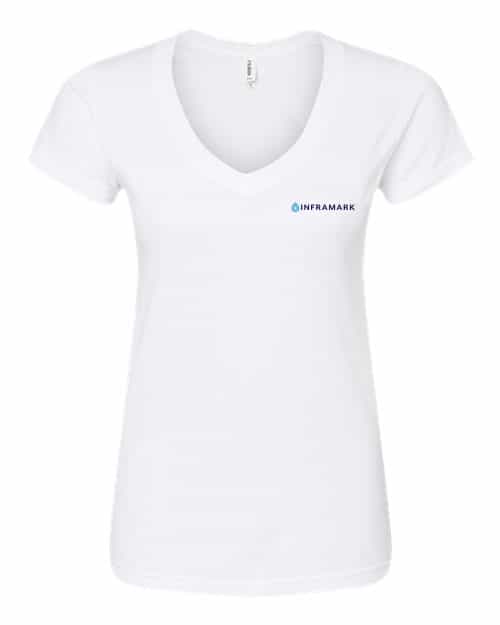 Tultex Women's Slim Fit Fine Jersey V-Neck T-Shirt 214