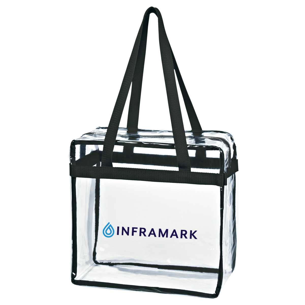 CLEAR TOTE BAG WITH ZIPPER 3603