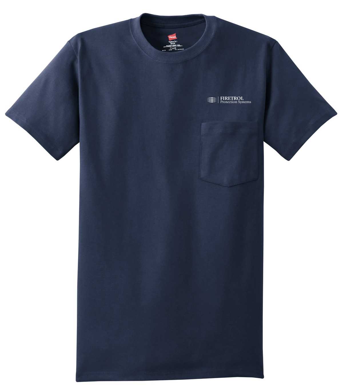 Hanes® - Authentic 100%  Cotton T-Shirt with Pocket.  5590