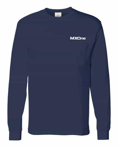 Hanes Authentic Long Sleeve Pocket T-Shirt 5596