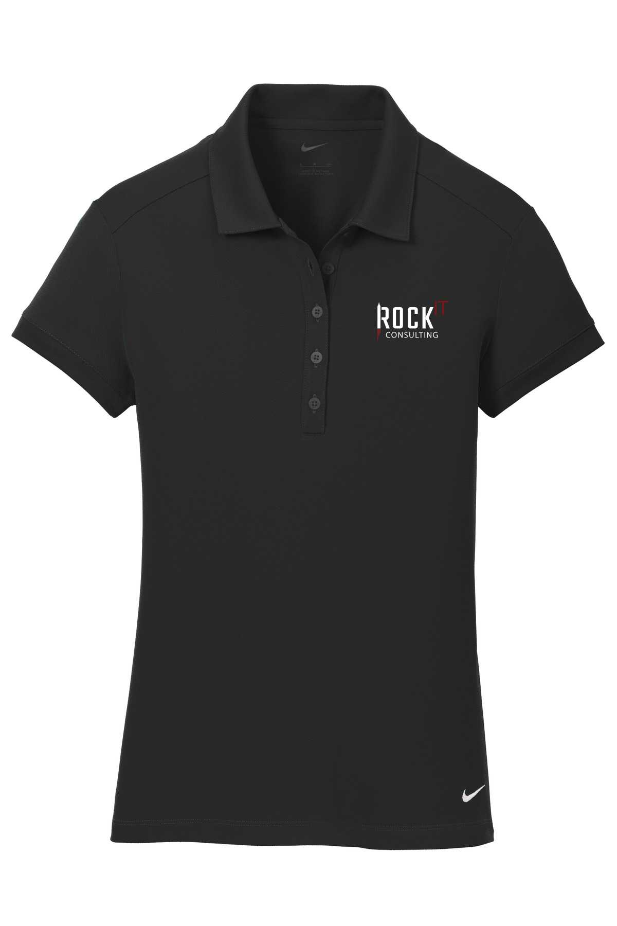 Nike Ladies Dri-FIT Solid Icon Pique Modern Fit Polo.  746100