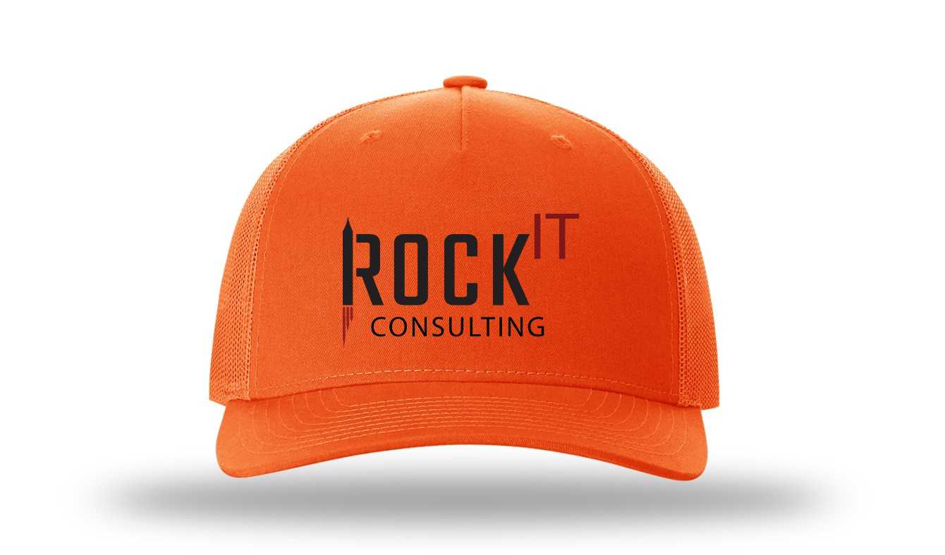 BLAZE ORANGE FIVE PANEL TRUCKER 882FP