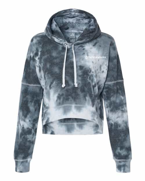 J. America Women's Crop Hooded Sweatshirt 8853