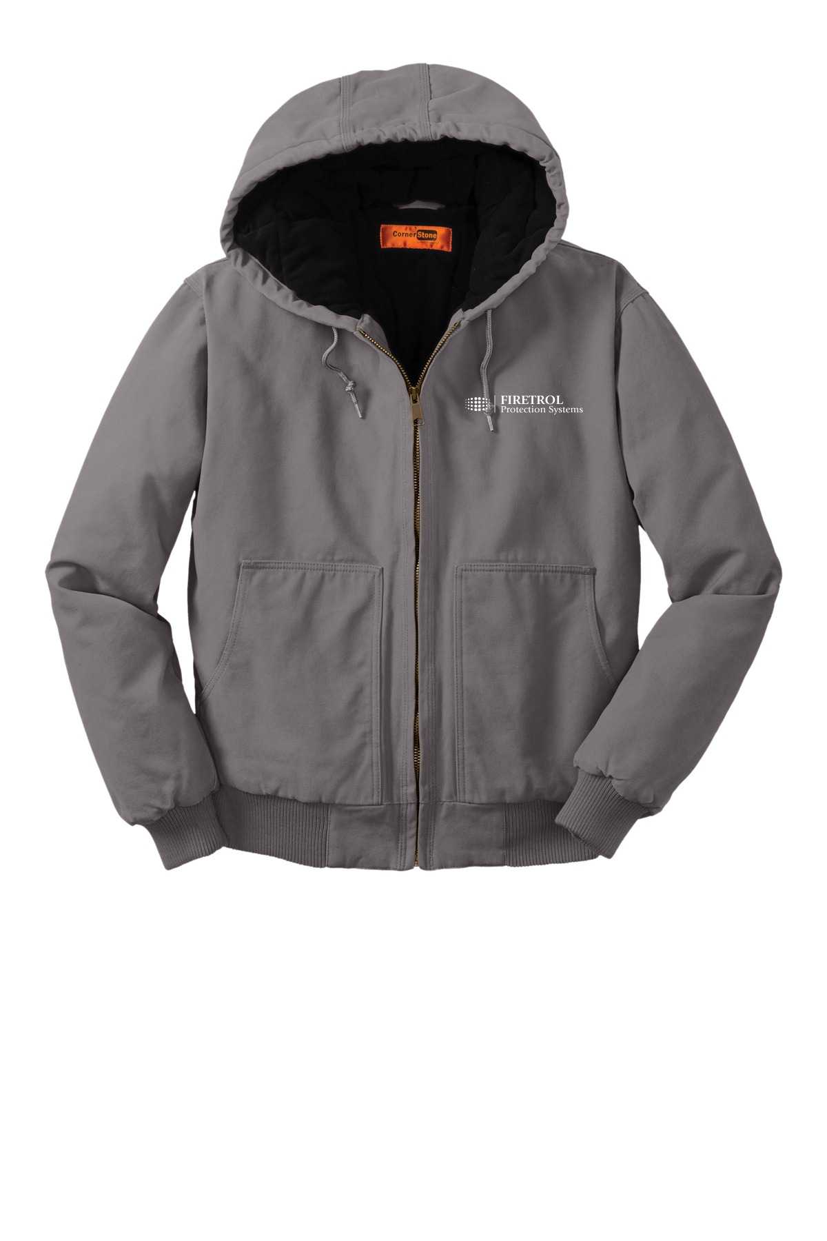 CornerStone® Washed Duck Cloth Insulated Hooded Work Jacket. CSJ41