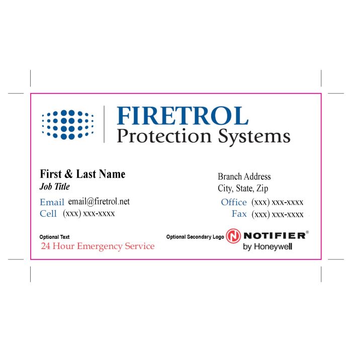Firetrol Business Card