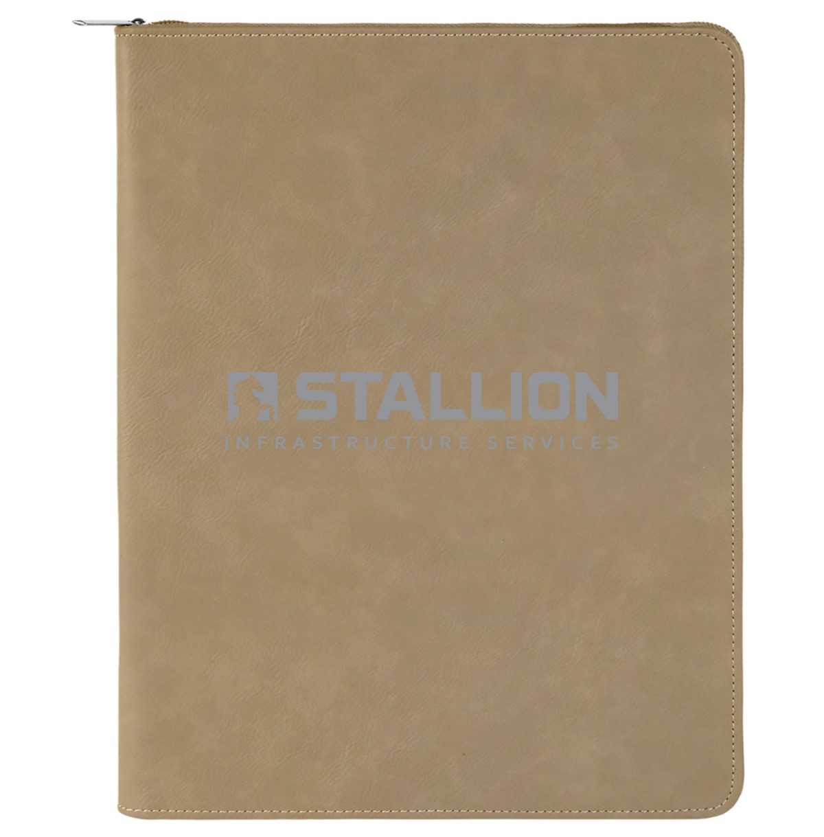 9 1/2" x 12" Leatherette Portfolio with Zipper & Notepad