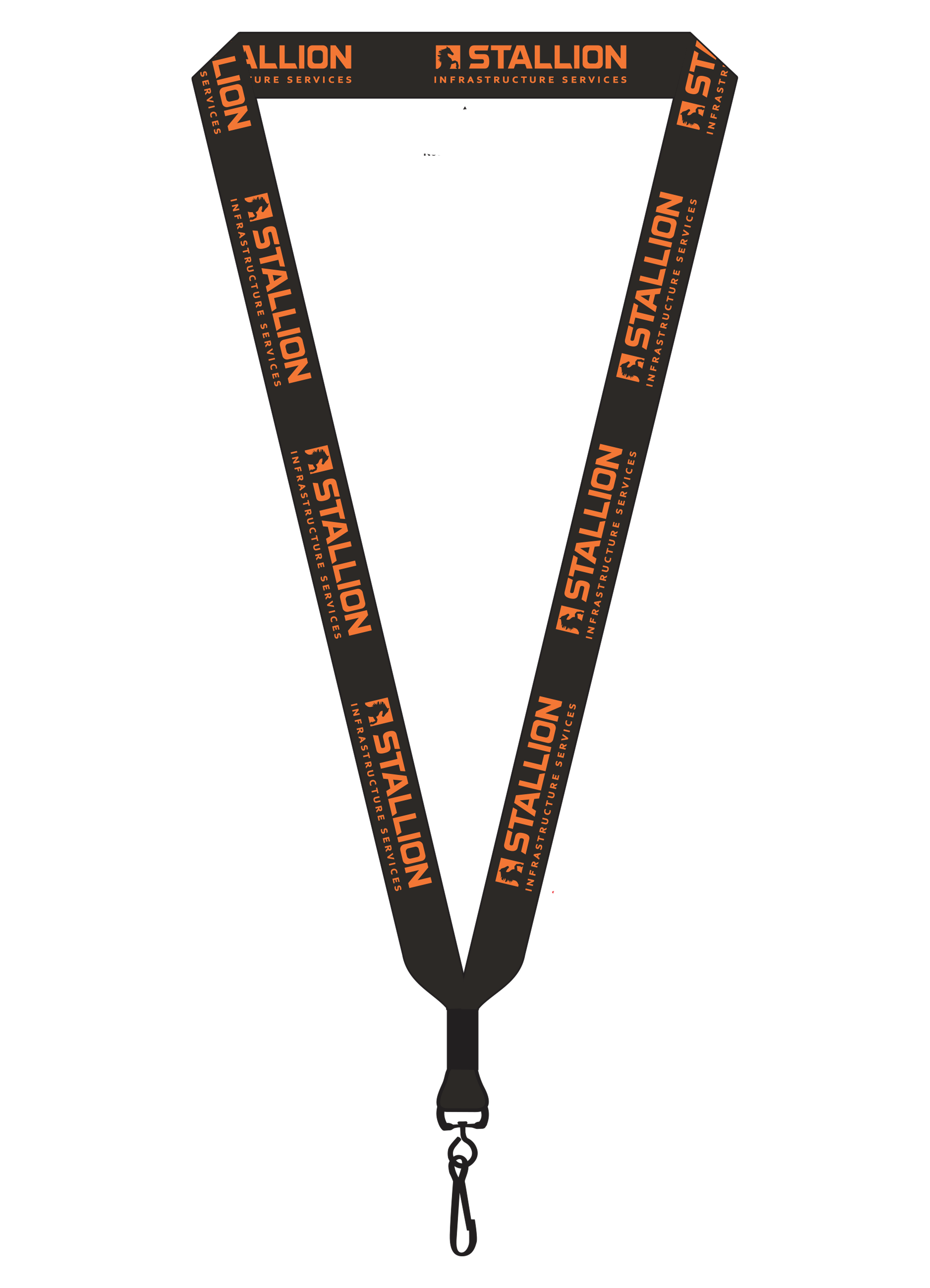 3/4" Dye-Sublimated Lanyard with Metal Crimp & Metal Split-Ring **Added Large Black Metal Swivel Hook**