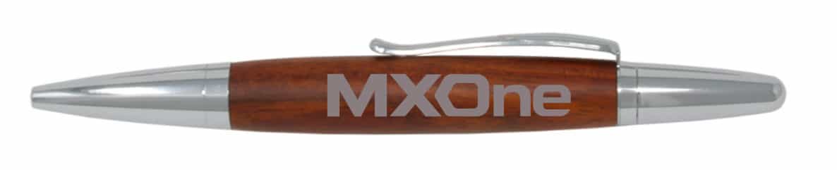 Stylish Solid Wooden Pen with Chrome Accents