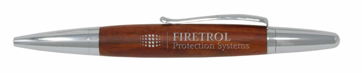 Stylish Solid Wooden Pen with Chrome Accents