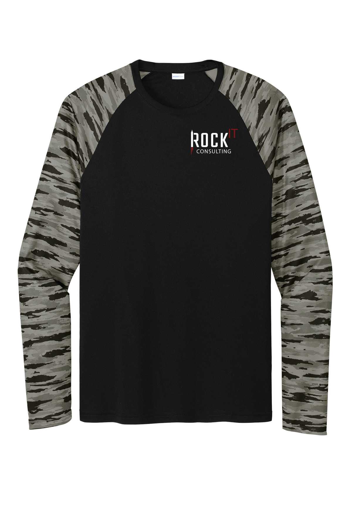 Sport-Tek® Drift Camo Colorblock Long Sleeve Tee ST376LS