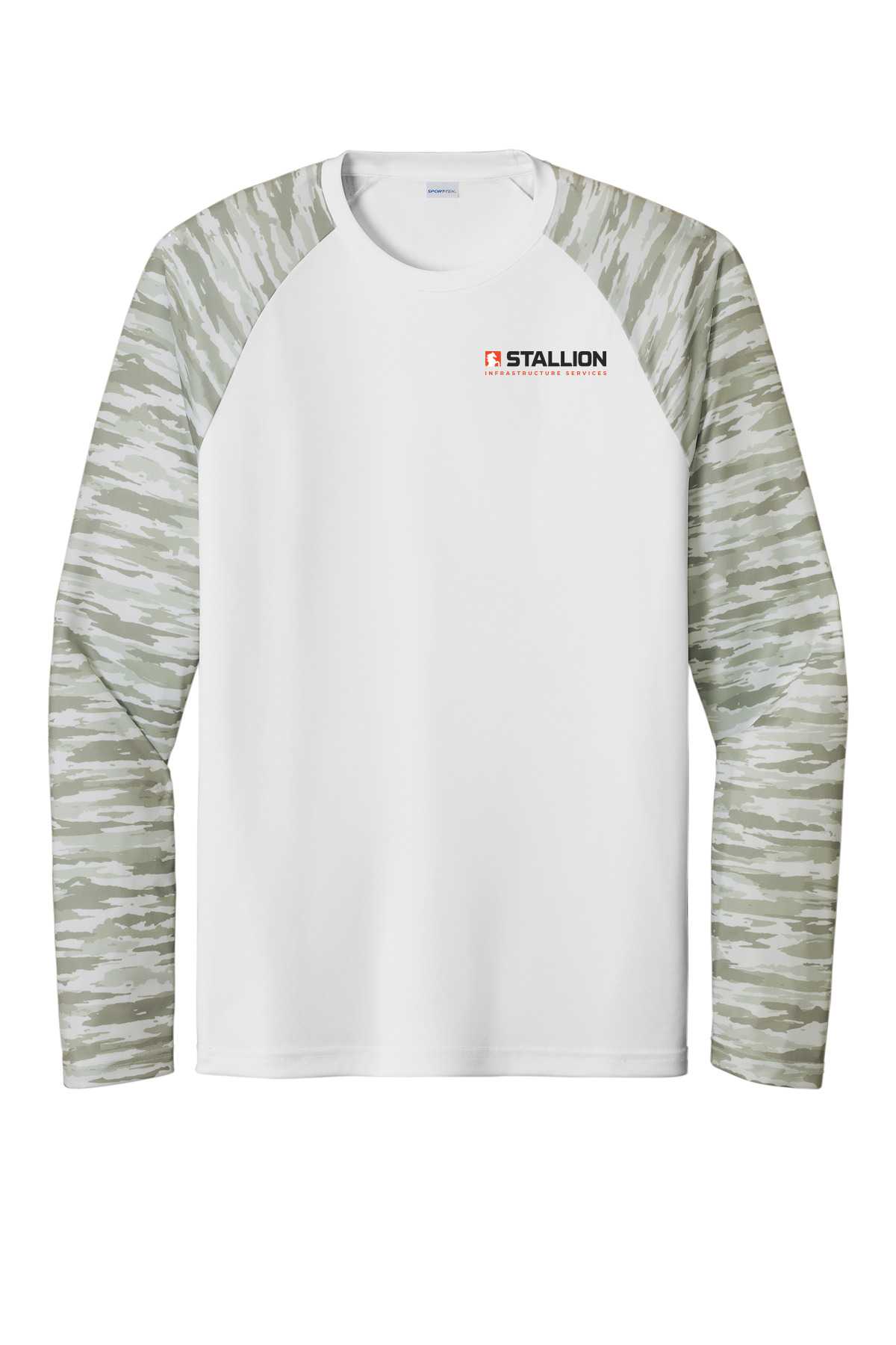 Sport-Tek® Drift Camo Colorblock Long Sleeve Tee ST376LS