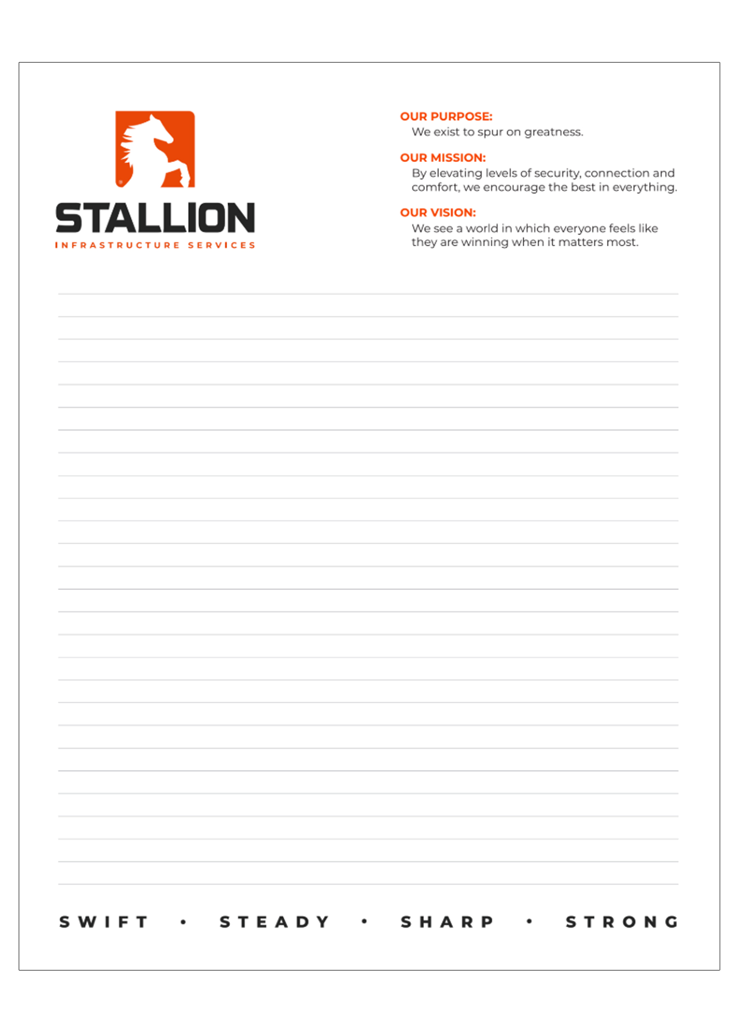 Stallion Scratch Pad / Notepad - 50 Sheets - 8.5x11
