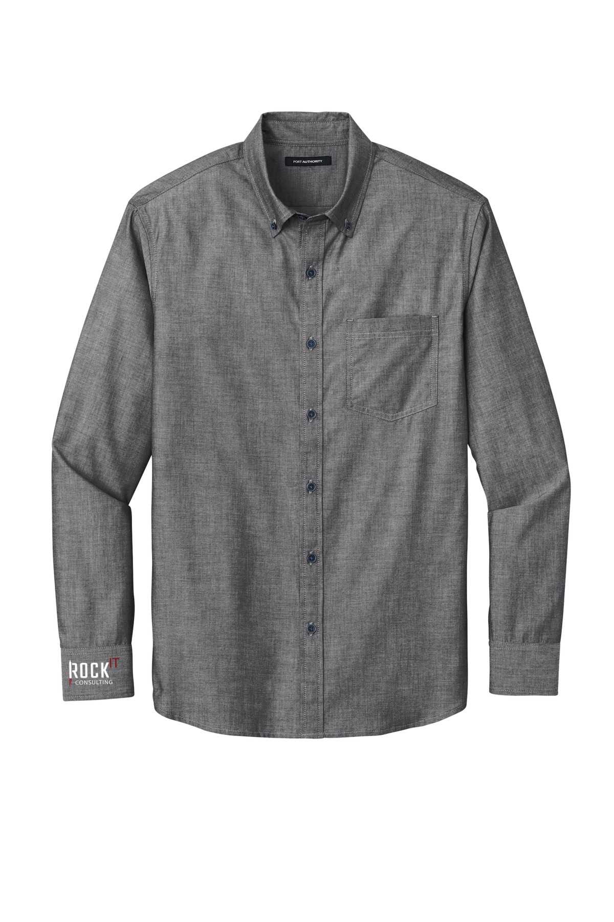 Port Authority® Long Sleeve Chambray Easy Care Shirt W382